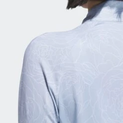 ADIDAS Essentials Long Sleeve Printed Mock Polo Shirt -Motion Style k02f7c69ab5943bcfdc06f06ad210bae8