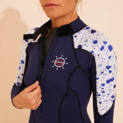 WOMEN'S SEA WALKING LONG-SLEEVED NEOPRENE SHORT WETSUIT 3/2 MM -Motion Style k096cd5a4593de082a0a4d54dd99532b2