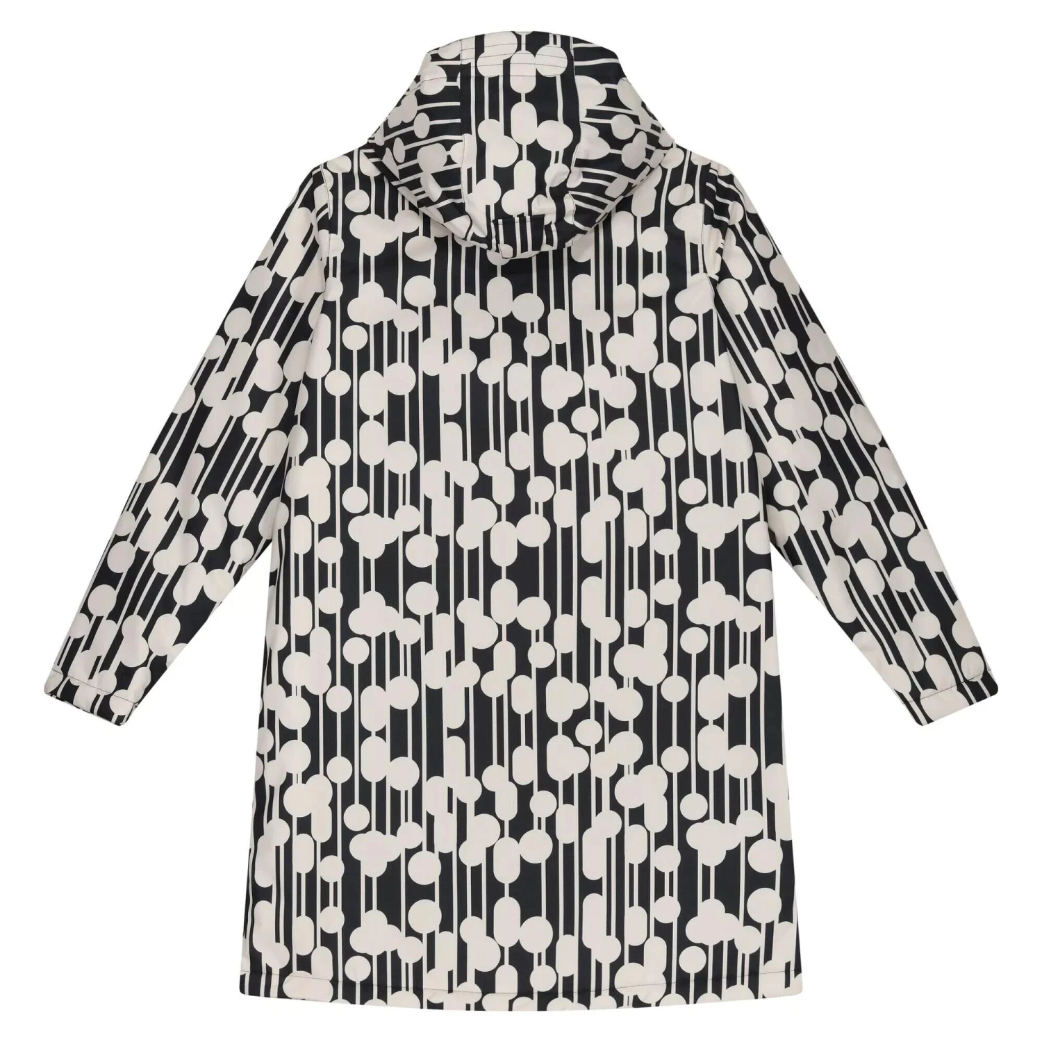 Regatta Womens/Ladies Orla Kiely Trees Waterproof Longline Parka (Black) 4 Regatta Womens/Ladies Orla Kiely Trees Waterproof Longline Parka (Black) - Image 2