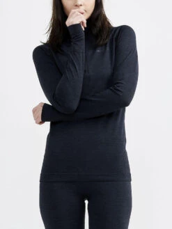 Craft CORE DRY ACTIVE COMFORT HALF ZIP BASELAYER WOMEN BLACK -Motion Style k1736790f7a9272ed7d66748f153d4657