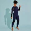 WOMEN’S SEA WALKING WETSUIT SUPERSTRECH NEOPRENE 4/3 BLUE -Motion Style k248a0c276af5fc497359454155cbefe9