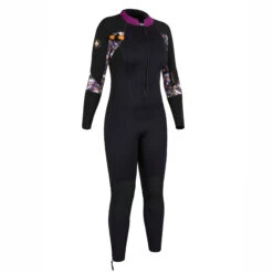 Women's Neoprene Wetsuit Sea Walking 4/3 Black Print -Motion Style k30da146dc06396cef64b6577ebd1a26f