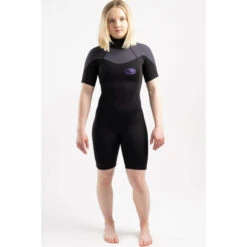 Ladies Tech 3/2 F/l Spring Back Zip Black/purple