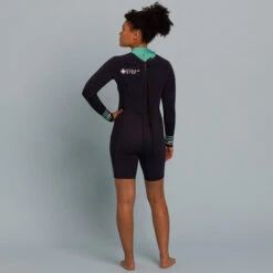 Women's Sea Walking Long-sleeved Neoprene Short Wetsuit 2/2 Mm - Dark Blue -Motion Style k3b42a2e00e0c535f8e3feeb47d70061b