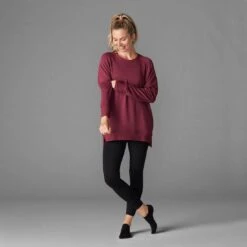 Fitness-Mad Womens/Ladies Cozy Sweatshirt (Garnet) -Motion Style k3d59e6b8cf7b6b147f1c58d3934b0e2e