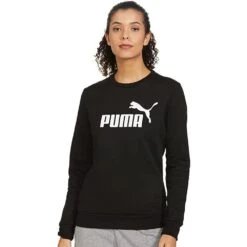 Womens/Ladies ESS Logo Sweatshirt (Puma Black)