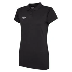 UMBRO Womens/Ladies Club Essential Polo Shirt (Black/White)