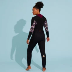 Women's Neoprene Wetsuit Sea Walking 4/3 Black Print -Motion Style k4b882d4bf908bc2134d948161f979abc