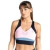Dare 2b Womens/Ladies Crystallize Recycled Sports Bra (Powder Pink/Black) -Motion Style k4ea669f29c049fc265df34daad228ffa