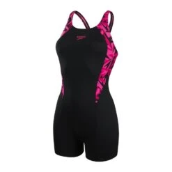 Speedo Hyperboom Splice Legsuit Adult Female Swimsuit Black/Pink -Motion Style k56f59ba34f751a3381fc4669109aaefc