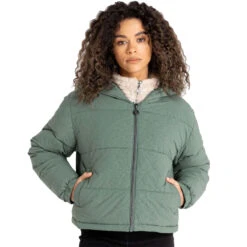 Dare 2b Womens/Ladies Lavishly Animal Print Padded Jacket (Duck Green)
