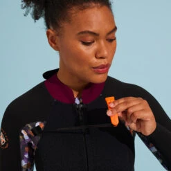 Women's Neoprene Wetsuit Sea Walking 4/3 Black Print -Motion Style k5bd365d570b065f2a43c6ed78cd274a2