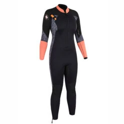 WOMEN’S NEOPRENE SEA WALKING WETSUIT 3/2 BLACK CORAL -Motion Style k639bc6006377d5e11d76140522a2bd35