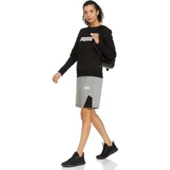Womens/Ladies ESS Logo Sweatshirt (Puma Black) -Motion Style k76dbab004494d4f8a33c76e5406281c5