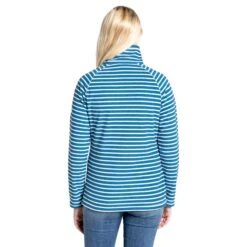 Craghoppers Womens/Ladies Ella Striped Fleece Jacket (Blue Navy) -Motion Style k978a7aaff8fea91956bac5a55b868e3e