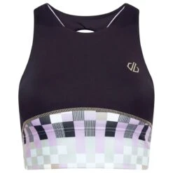 Dare 2b Womens/Ladies Henry Holland Mingle Checkerboard Sports Bra (Black)