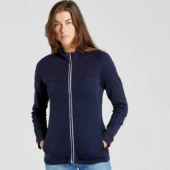 WEDZE Women's Merino Wool Fleece Ski Jacket - 500 Warm -Motion Style ka93138d1b61030eba5b227885ce61f0e