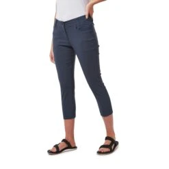 Craghoppers Womens/Ladies NosiLife Clara Crop Trousers (Soft Navy) -Motion Style kbea1a1f8320654a819193e85d83f72a5