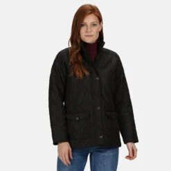 Regatta Womens/Ladies Tarah Quilted Jacket (Black) -Motion Style kcc2bd7bd18a84f0b4d80e0ef2fb48c55