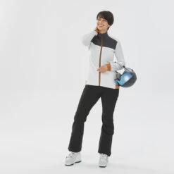 WEDZE Women's Merino Wool Fleece Ski Jacket - 500 Warm -Motion Style ke074761dbadaa583d2d3ee7ba2e6a30e