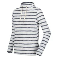 Regatta Womens/Ladies Hensley Stripe Fleece (Navy/White) -Motion Style kebacd0c64ab1f04c007d30366dade851
