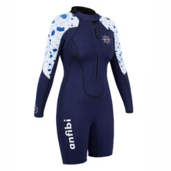 WOMEN'S SEA WALKING LONG-SLEEVED NEOPRENE SHORT WETSUIT 3/2 MM -Motion Style kf6932367c9ace549236c34ea8885586e